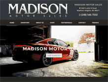 Tablet Screenshot of madisonmotorsales.net